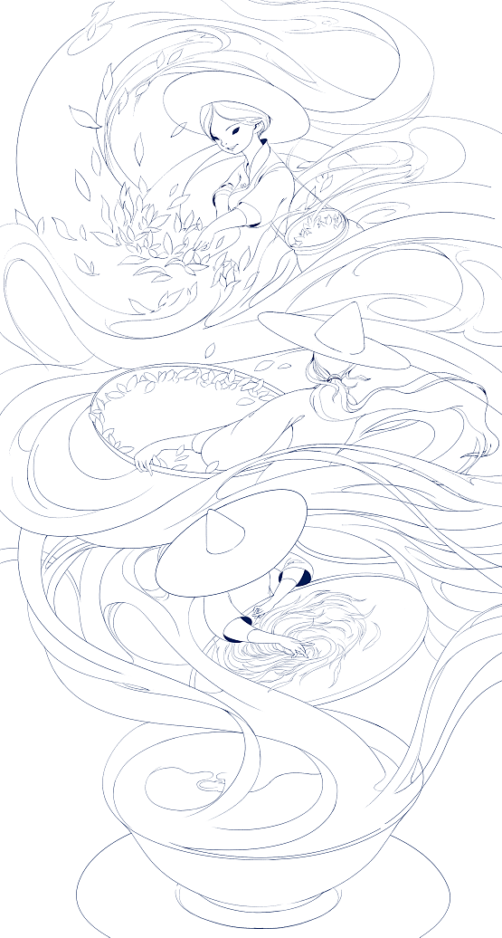 白茶（图ZMTcyNzkxMDYw） - 商业插画 - 站酷设计师鱼在吧啵吧啵吐泡原创素材 - 站酷ZCOOL