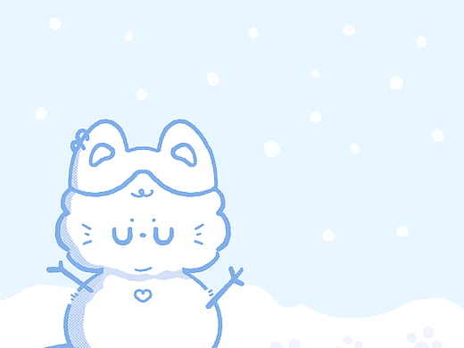 冬季猫咪IP插画 | 皮皮猫