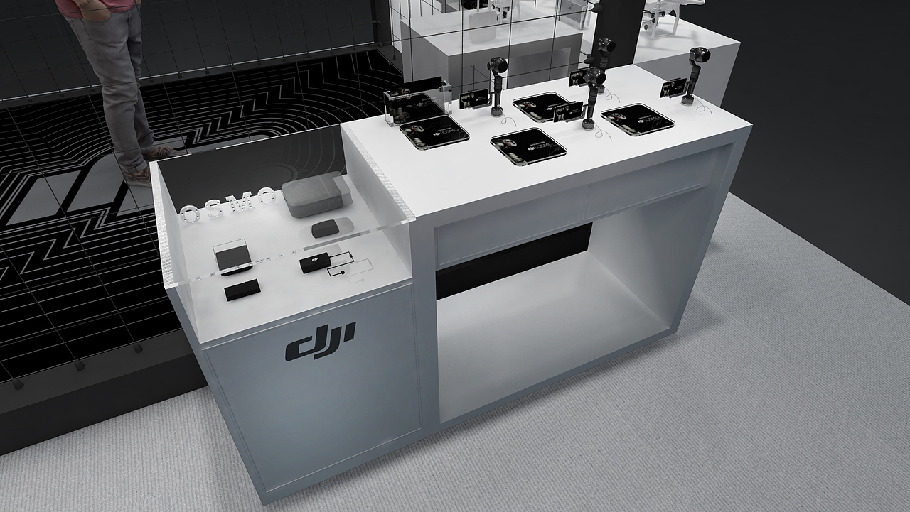 DJI-NAB专业展-简洁黑白灰展台