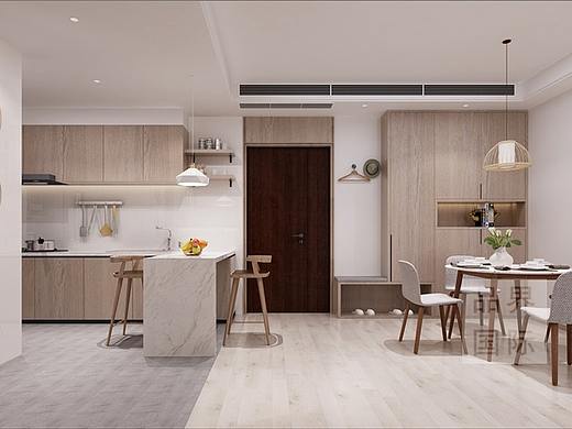 海马公园90平北欧风格设计效果图