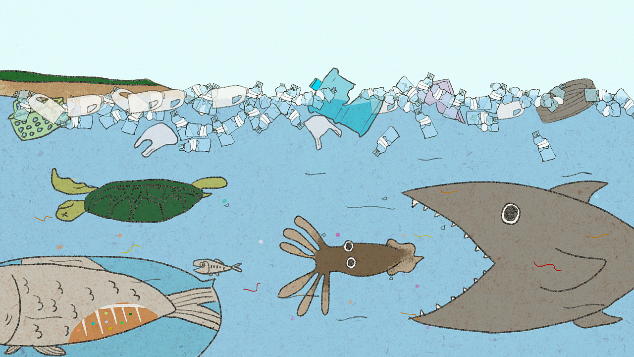 儿童插画小绘本-塑料循环