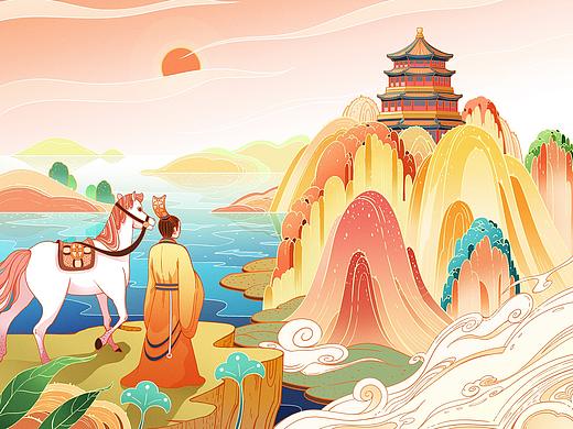 国潮风插画