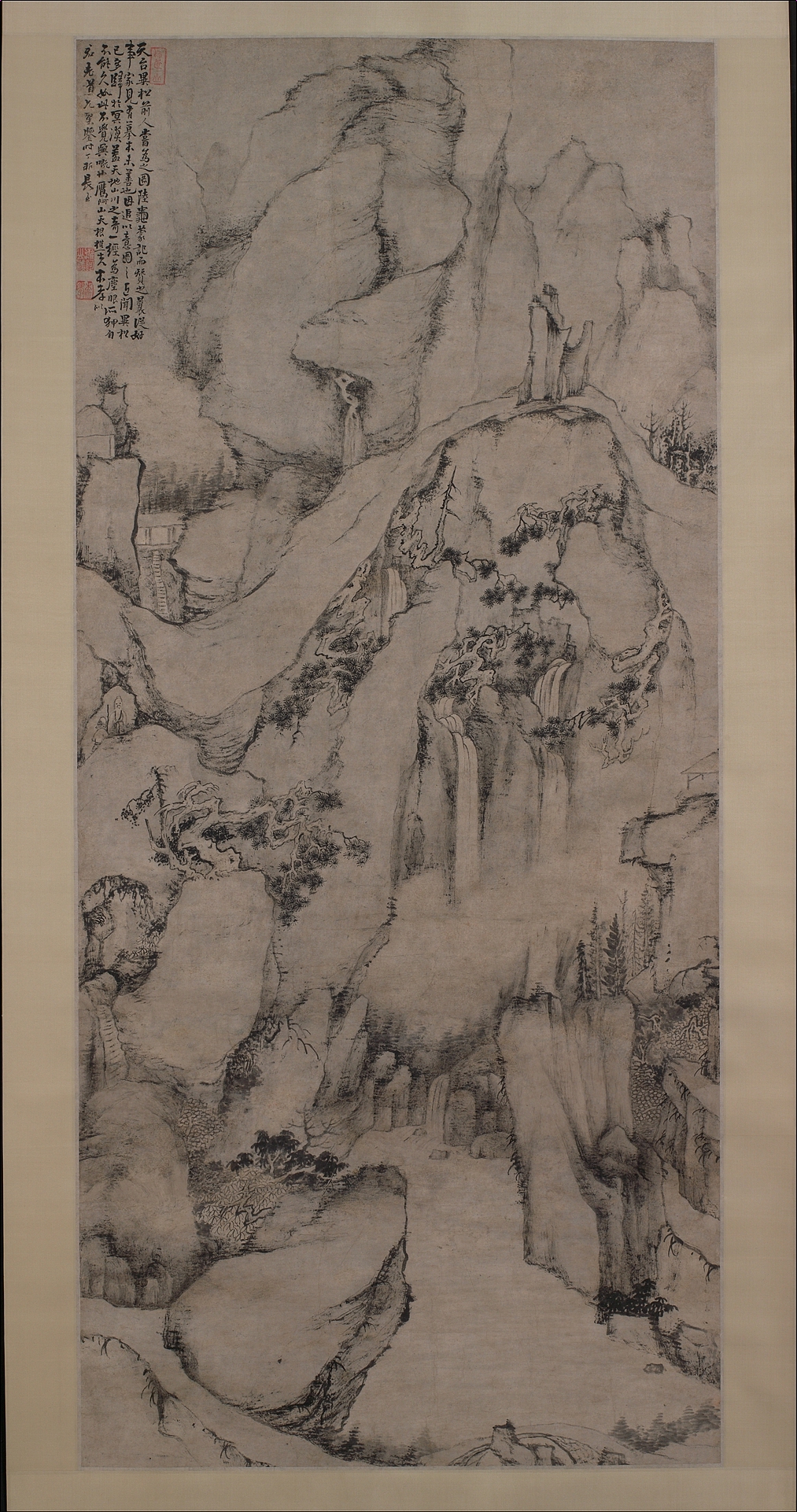 清 王鑑 仿古山水圖 冊 紙本
10 1/8 x 6 1/2 in. (25.7 x 16.5 cm)
