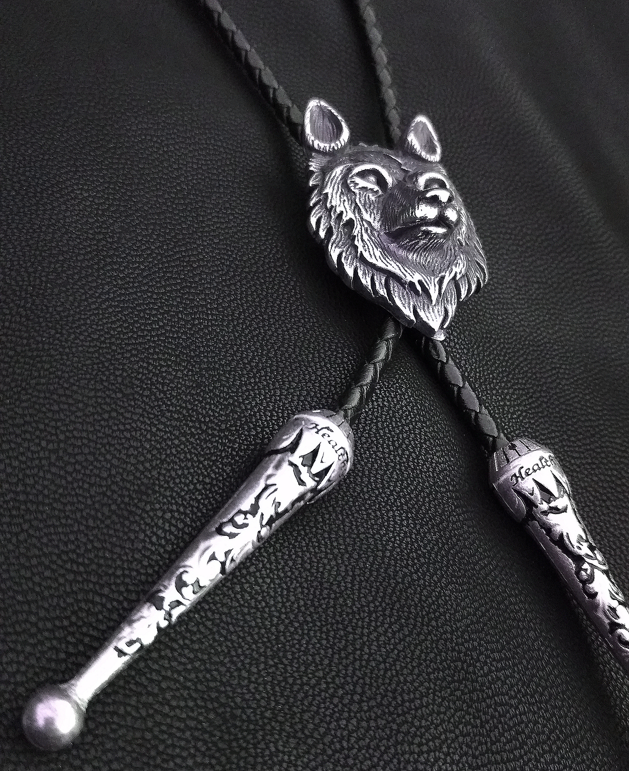 狼头波洛领带雪狼Wolves图腾wolf bolo tie天狼星领绳