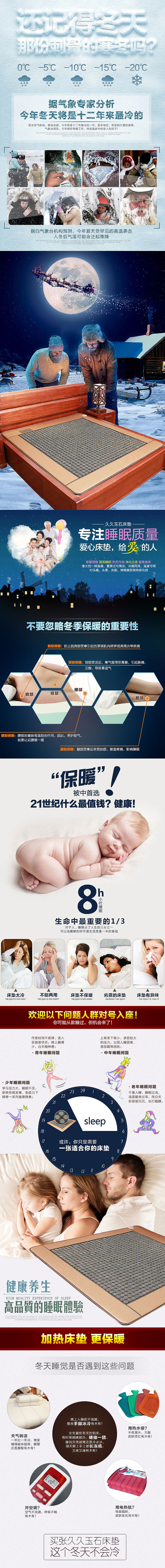 玉石锗石加热床垫