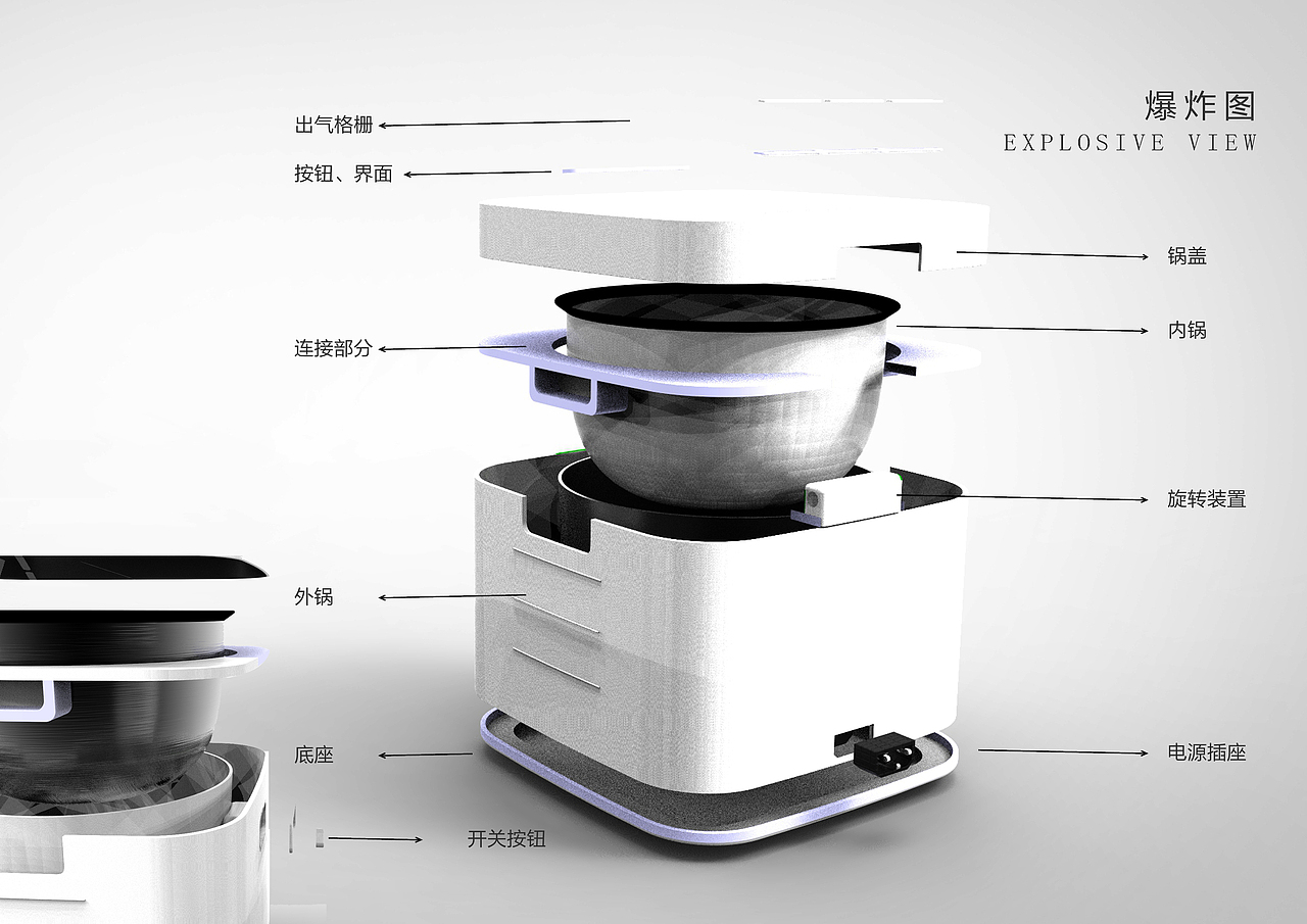 家用电饭煲设计|工业/产品|生活用品|禾兮_原创作品-站酷zcool
