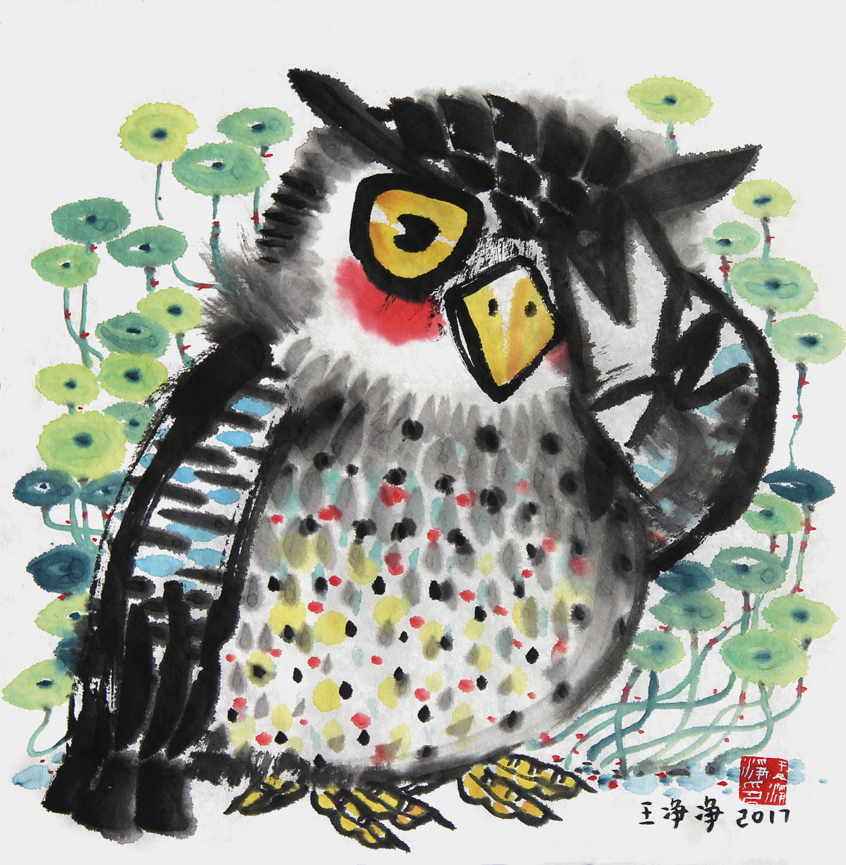 画儿晴天 王净净 卡萌 萌宠水墨画 水墨动物画（图ZOTAyMDYzNTI=） - 绘画 - 站酷设计师画儿晴天原创素材 - 站酷ZCOOL
