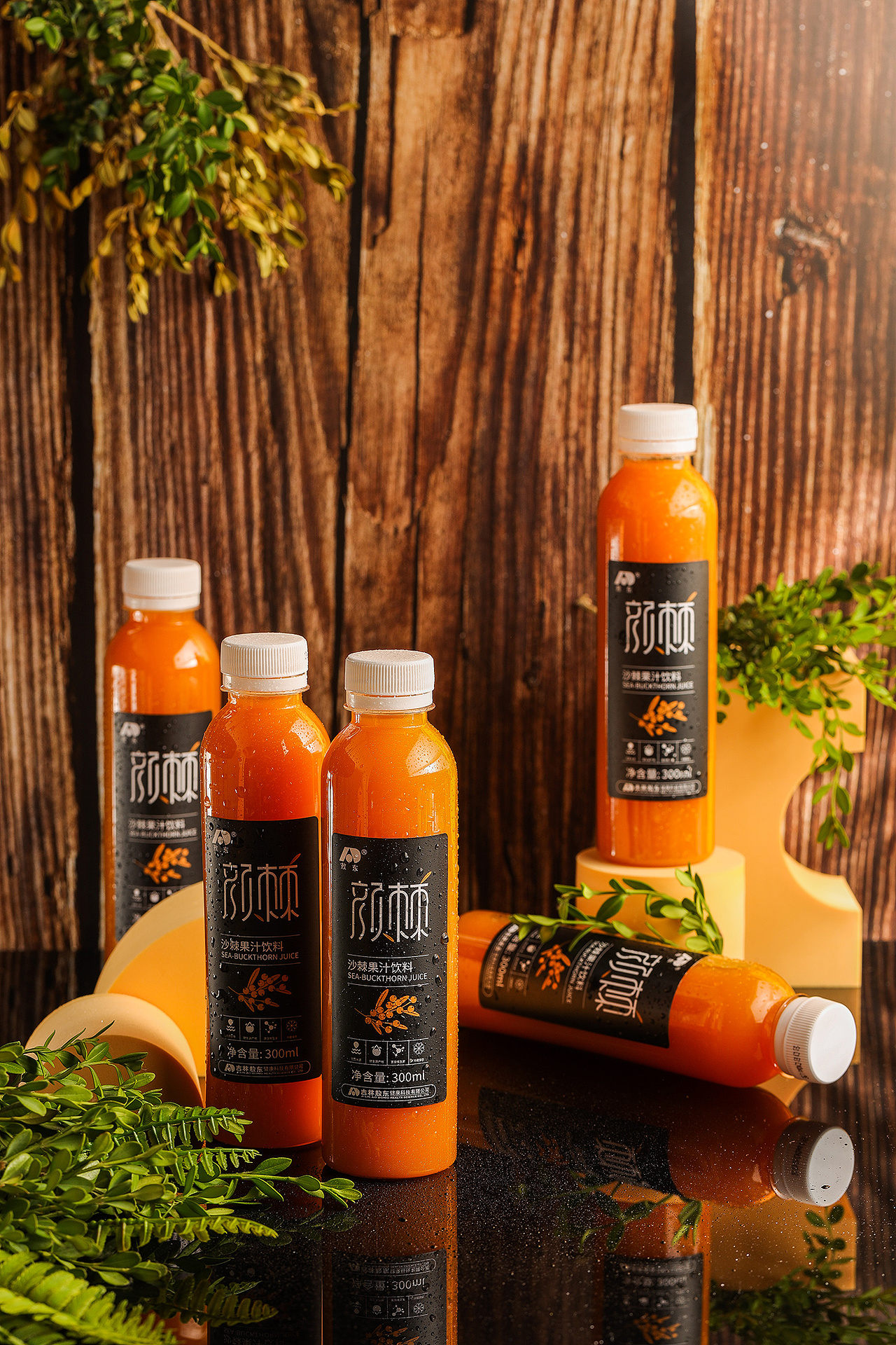 一组蜂蜜、饮料的创意拍摄