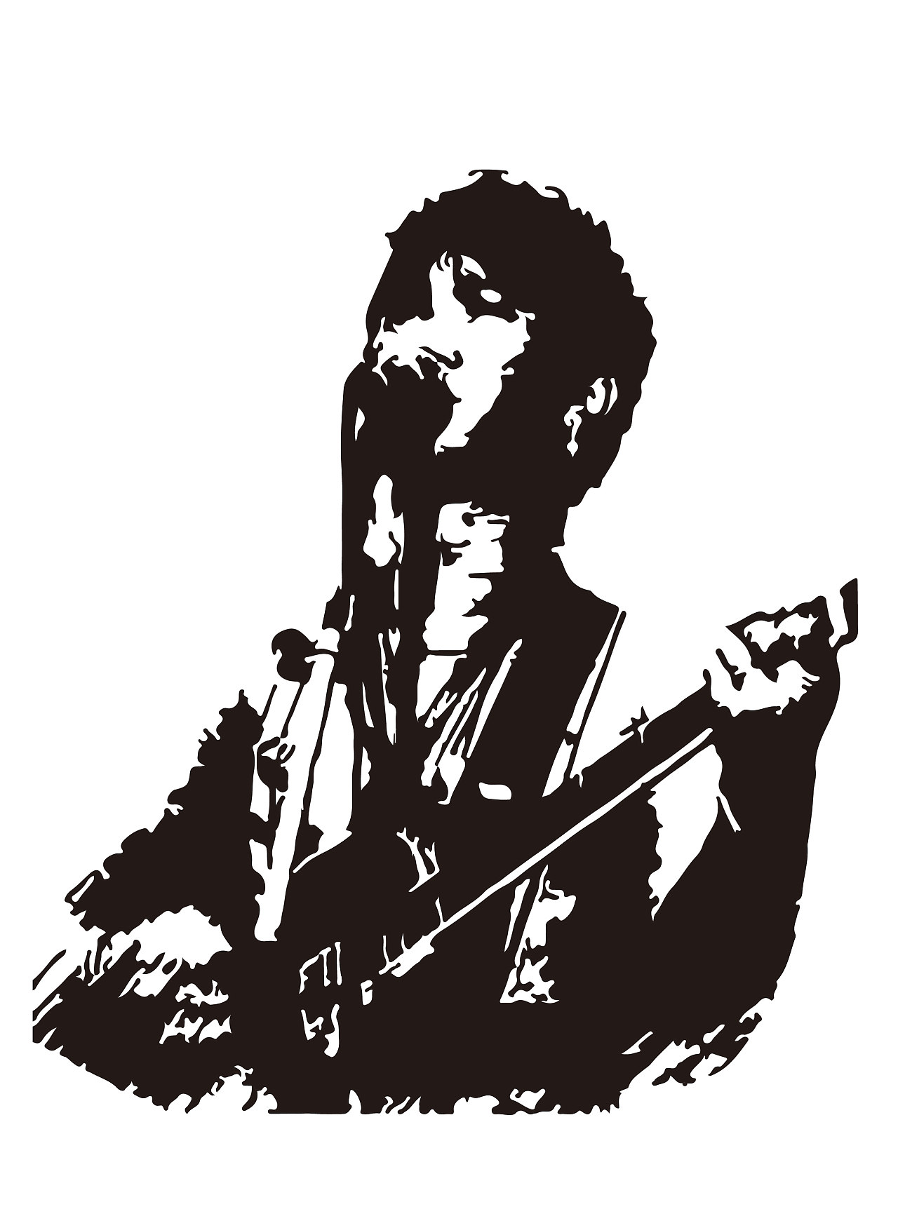 剪影风格人物肖像_那我那笑那你-站酷zcool