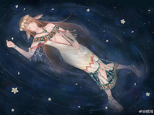 夜半花潭鹿鹿子