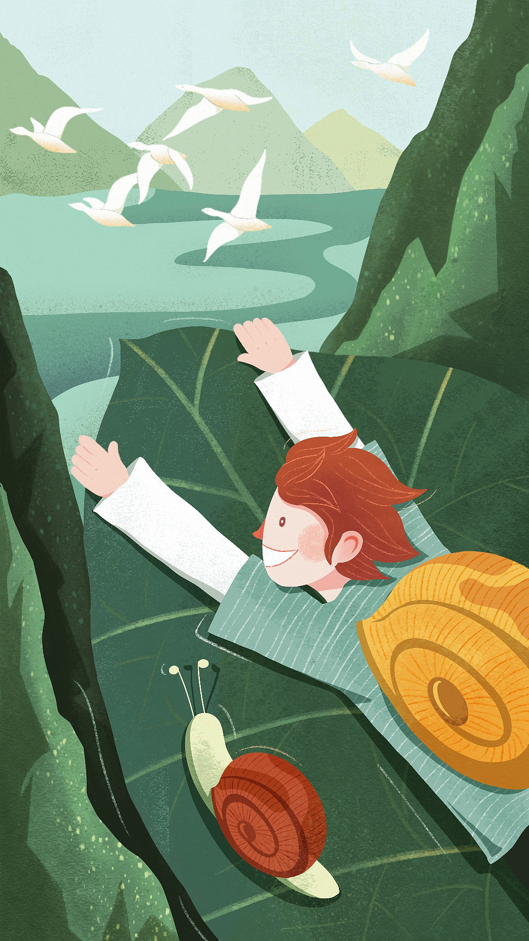 周杰伦歌曲插画-蜗牛