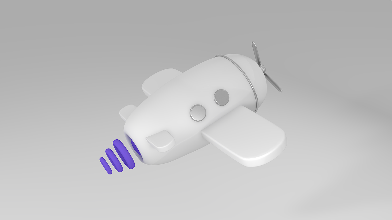 创意声波飞机_三维动画