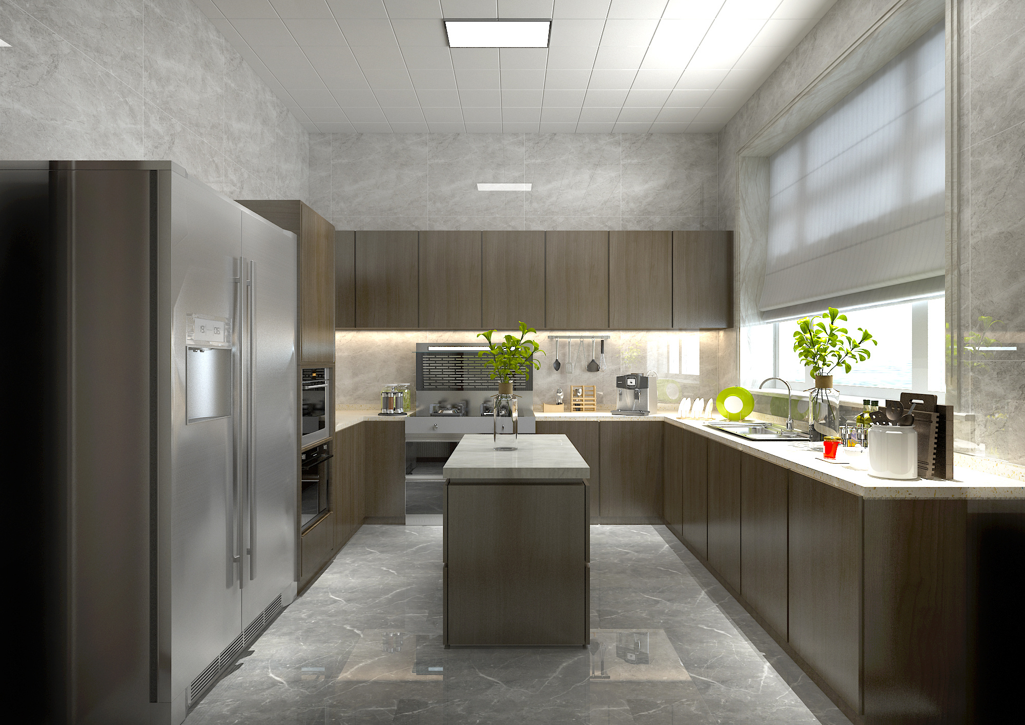 小户型厨房高低台面设计效果图-家居美图_装一网装修效果图