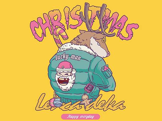 圣诞拽（个人主页-ZNDk4NTcyMDQ=） - 商业插画 - 站酷设计师纠结到底原创素材 - 站酷ZCOOL