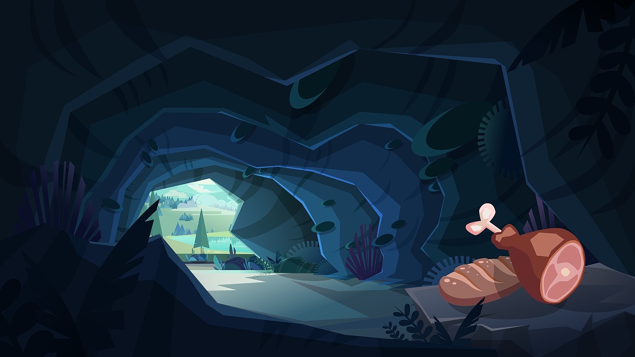 一组矢量动画场景