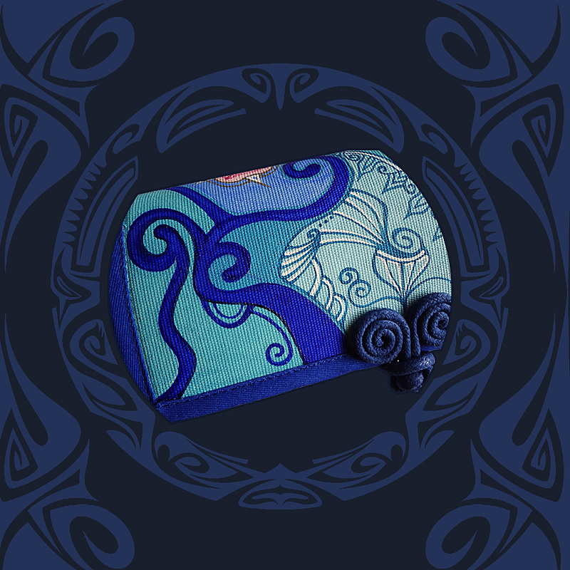 叁公馆2014·精工手绘帆布钱包·雨过天青色