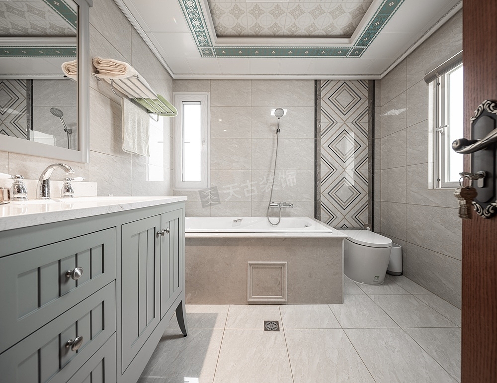 龙湖江与城天樾装修,美式风格设计实景图,天古装饰