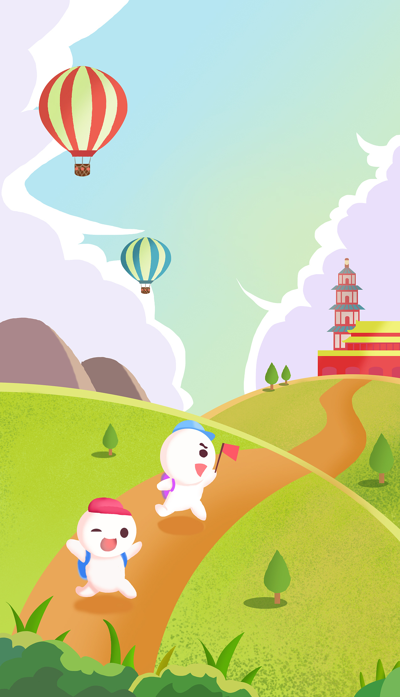手绘人物及风景