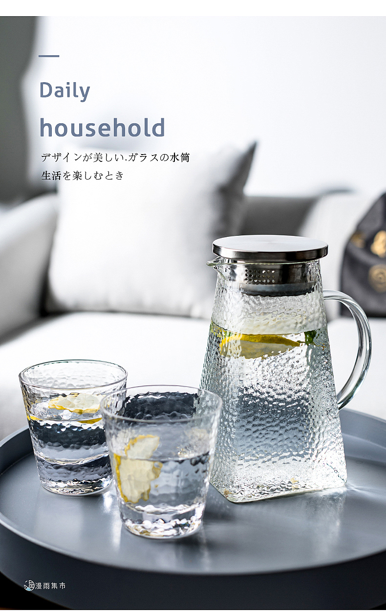 锤纹冷水壶 | 玻璃凉水杯 冷水壶拍摄 南京摄影
