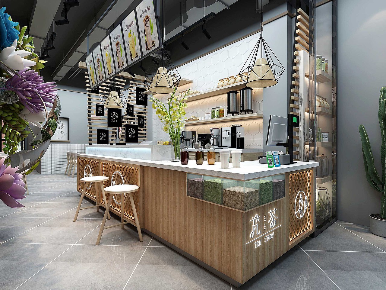 1992-奶茶店（图ZMTQxNTU2Mzcy） - 家装设计 - 站酷设计师1992效果图原创素材 - 站酷ZCOOL