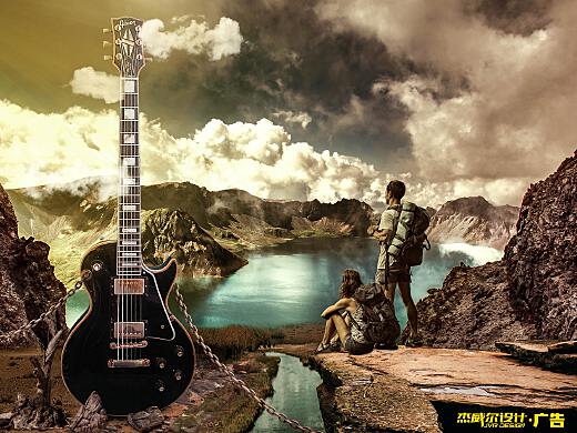 寻找Gibson吉他创意合成海报