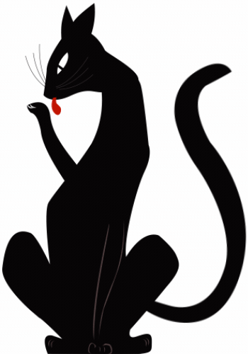 黑猫垃圾桶哪个动图图片