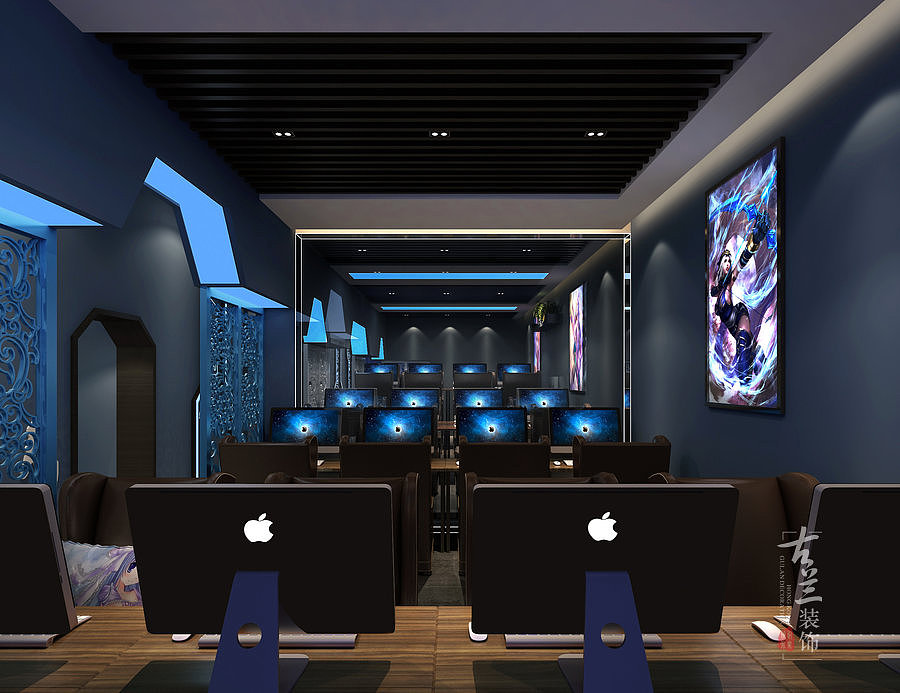 广安网咖设计|奇域网络会馆·网咖设计案例|广安网咖设计公司