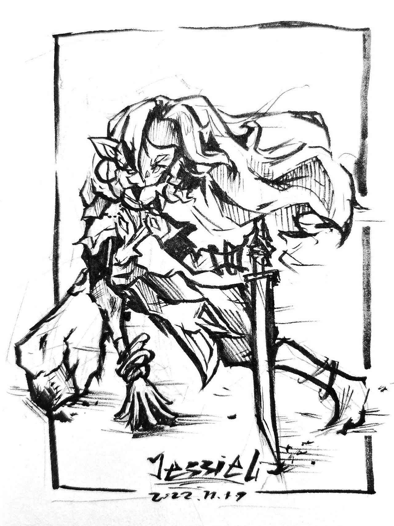 2022人物设计黑白篇