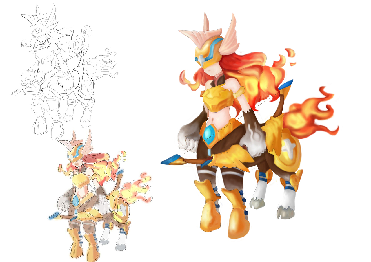 自己临摹的游戏里面的精灵