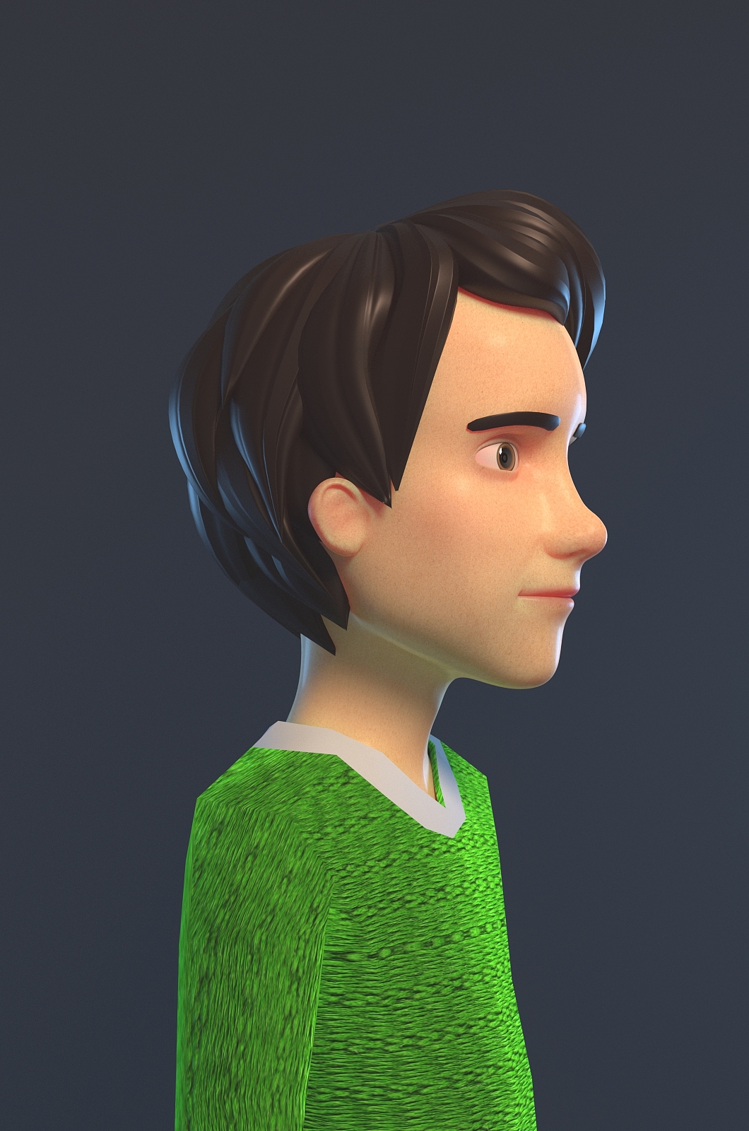 三维模型卡通角色3d建模影视动画片头制作卡通男孩