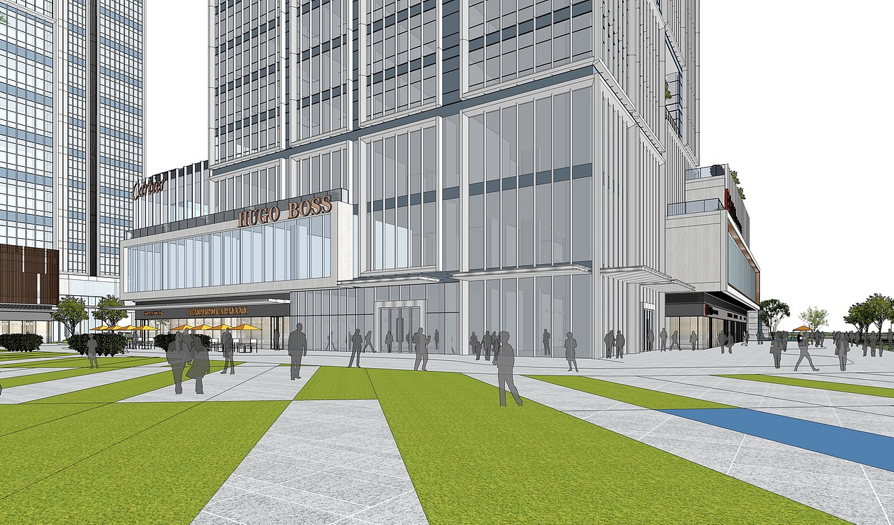 保利洋浦国际贸易中心SU模型下载