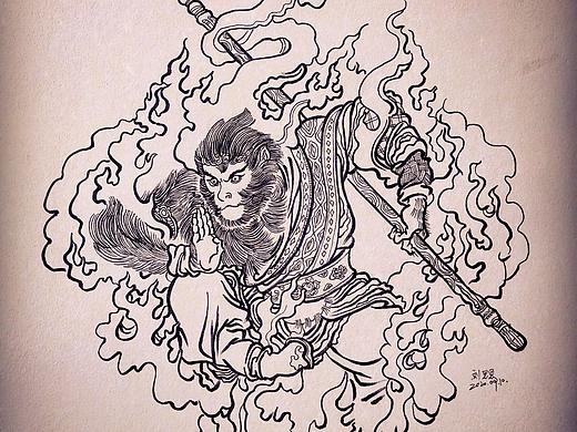 人物工笔白描手绘练习