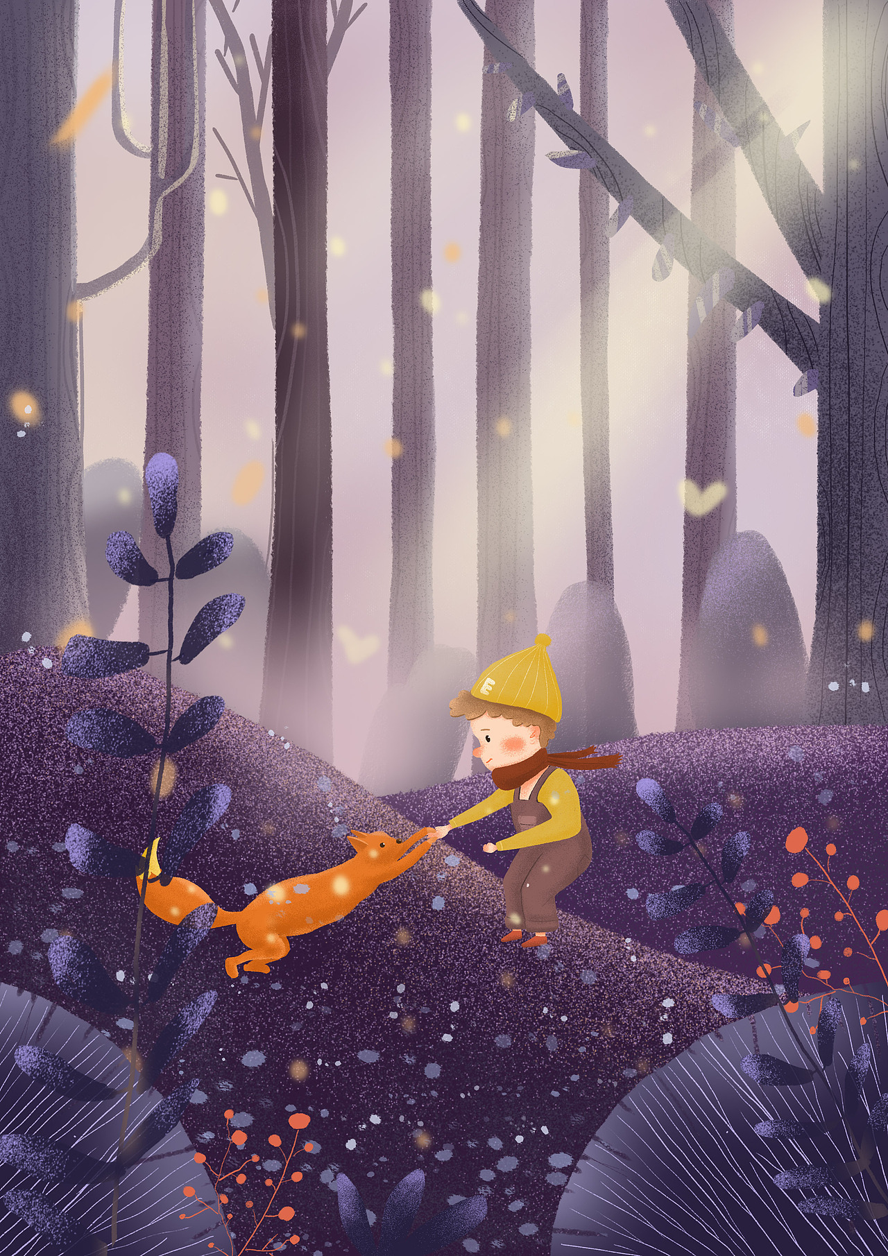 人与自然_糖豆豆的插画-站酷zcool