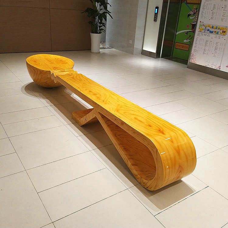 玻璃钢仿木纹花盆座椅组合|工业/产品|生活用品|盛美景观雕塑厂