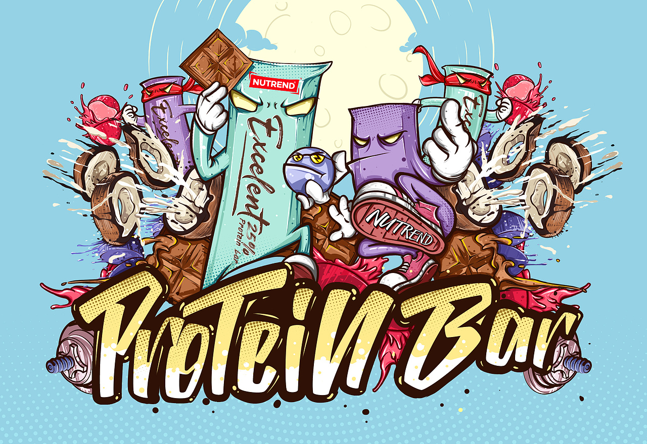 蛋白棒插画包装（图ZMjA3NjA0MTYw） - 商业插画 - 站酷设计师ZH道陵原创素材 - 站酷ZCOOL