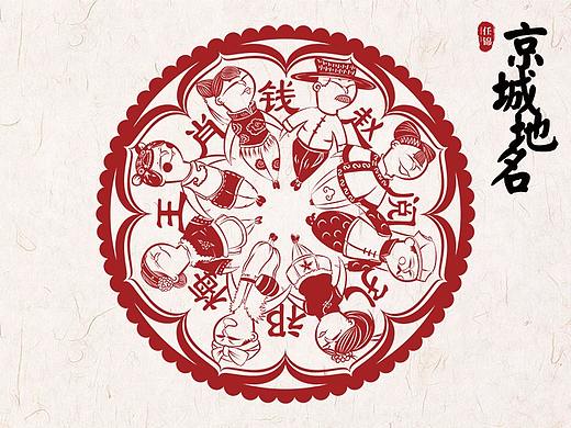 京城地名系列剪纸设计
