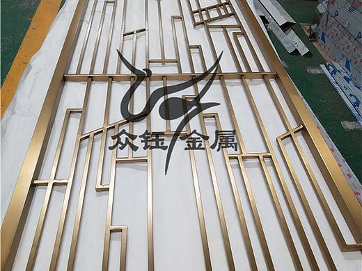 温州家居客厅拉丝玫瑰金防指纹不锈钢屏风隔断