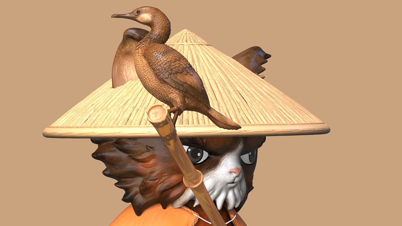 【创意雕塑,闲云野鹤的猫趣时光✨】