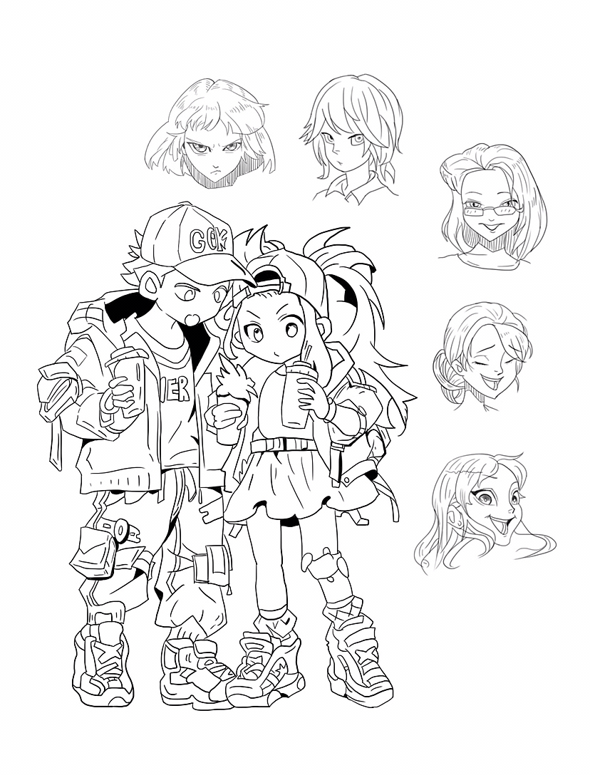 ps临摹线稿练习