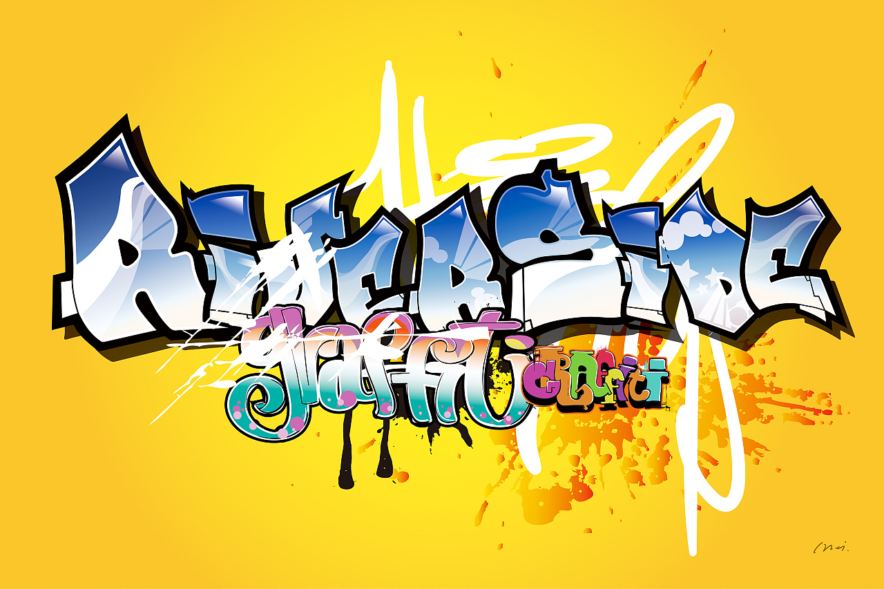 ai练习:涂鸦文字|平面|海报|encana - 原创作品 - 站酷 (zcool)