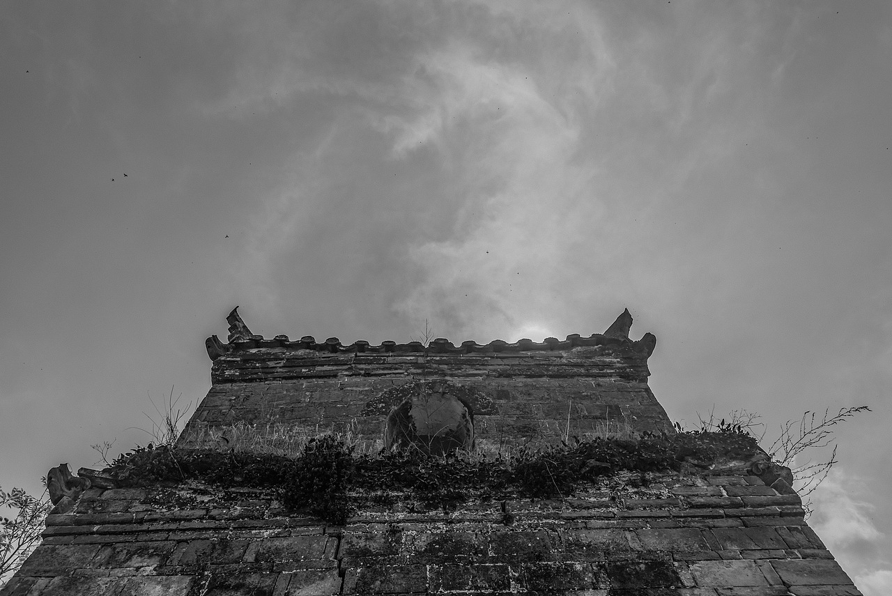 黑白摄影作品古建筑