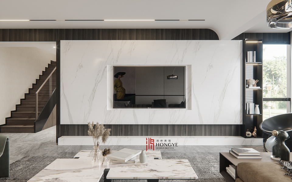 客厅（电视沙发背景墙、天花）