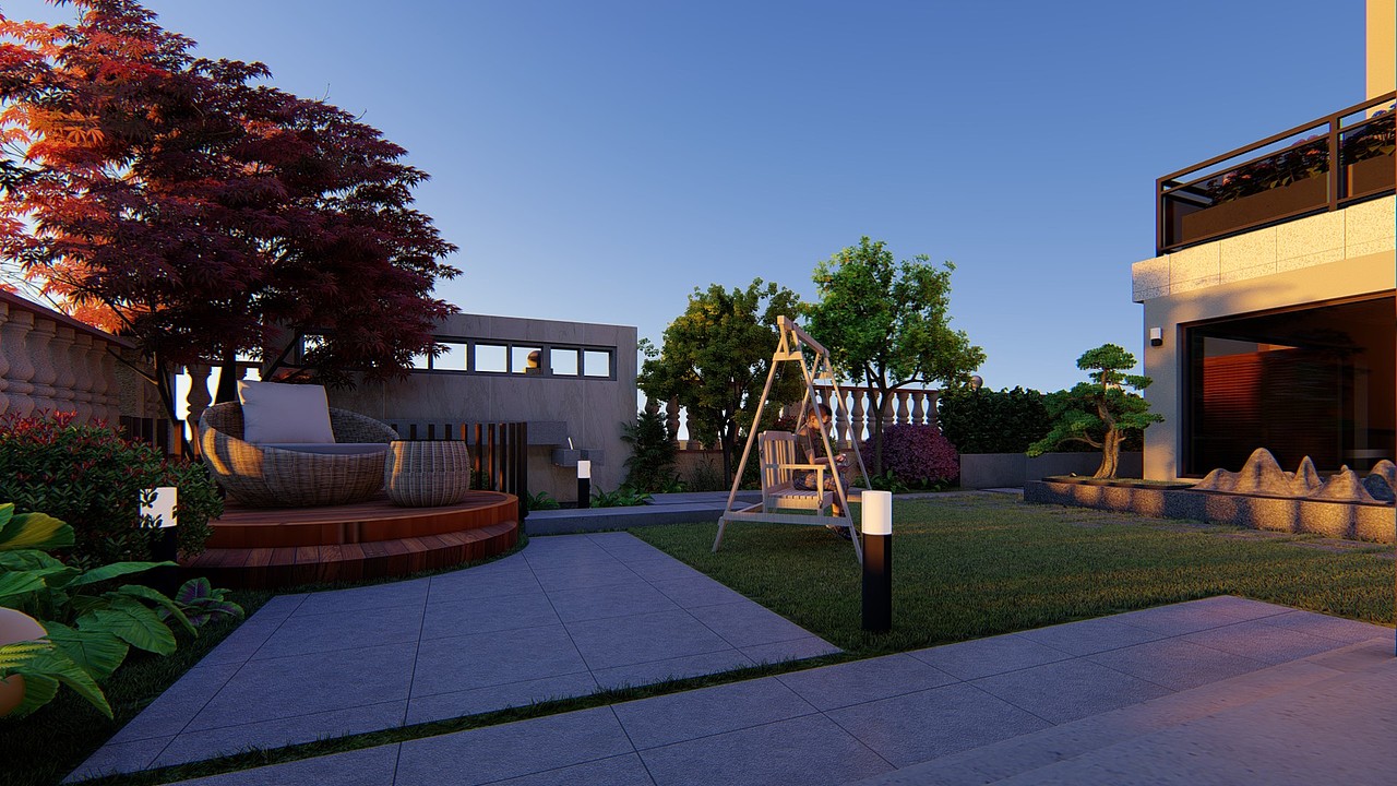 中信山语湖别墅现代庭院景观设计