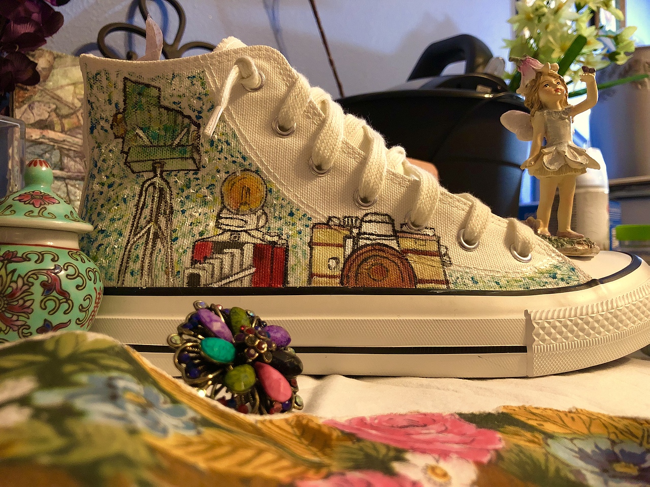 最近一个月画的手绘鞋