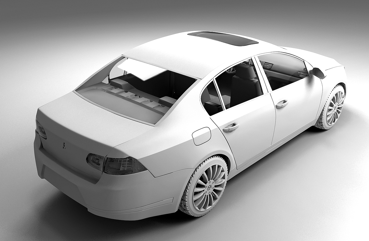 3d max汽车建模练习之大众迈腾