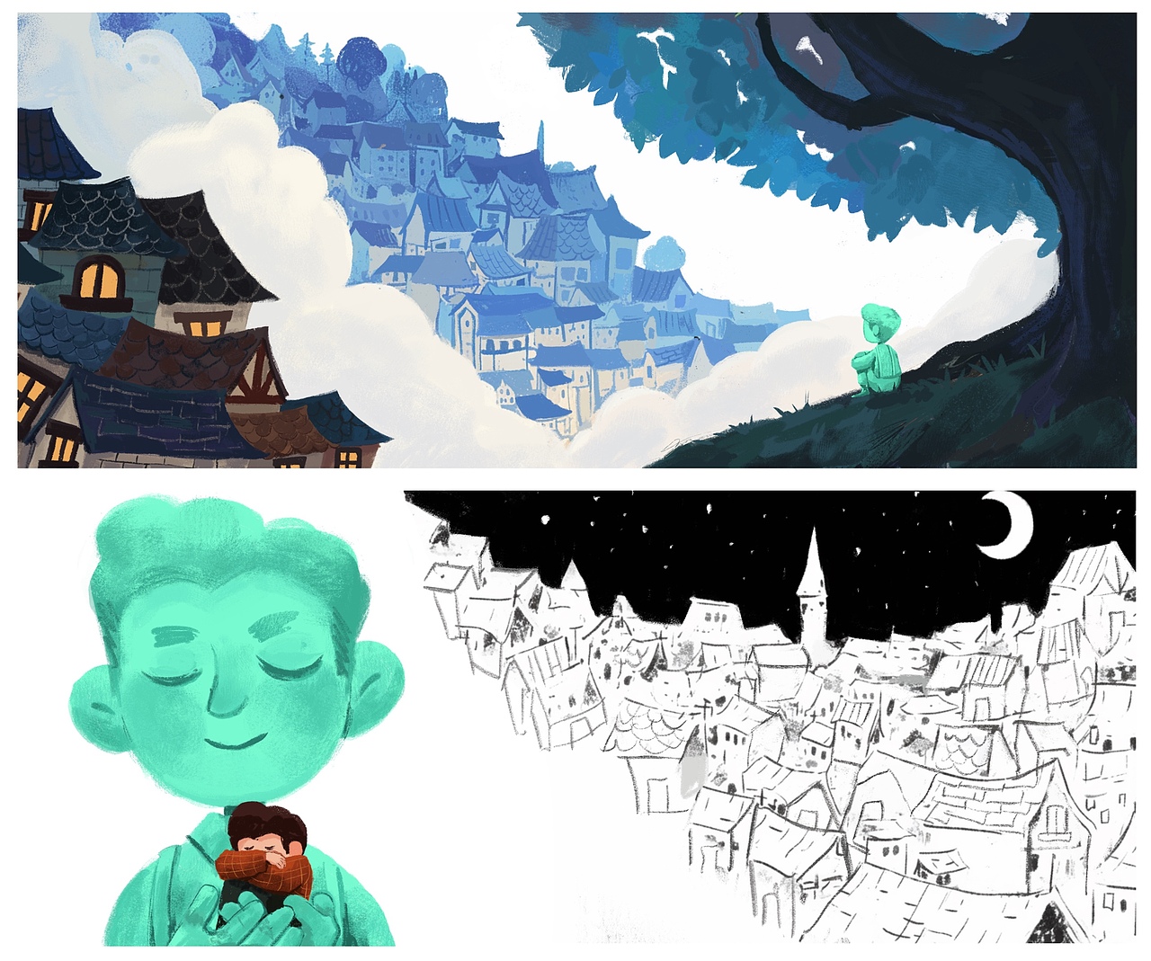 原创绘本故事《开心国》（图ZMzczMDk0MjUy） - 绘本 - 站酷设计师拿颇里原创素材 - 站酷ZCOOL