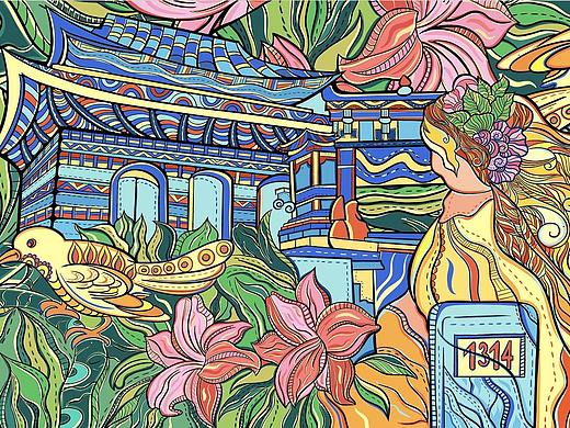 江西三清山插画稿1