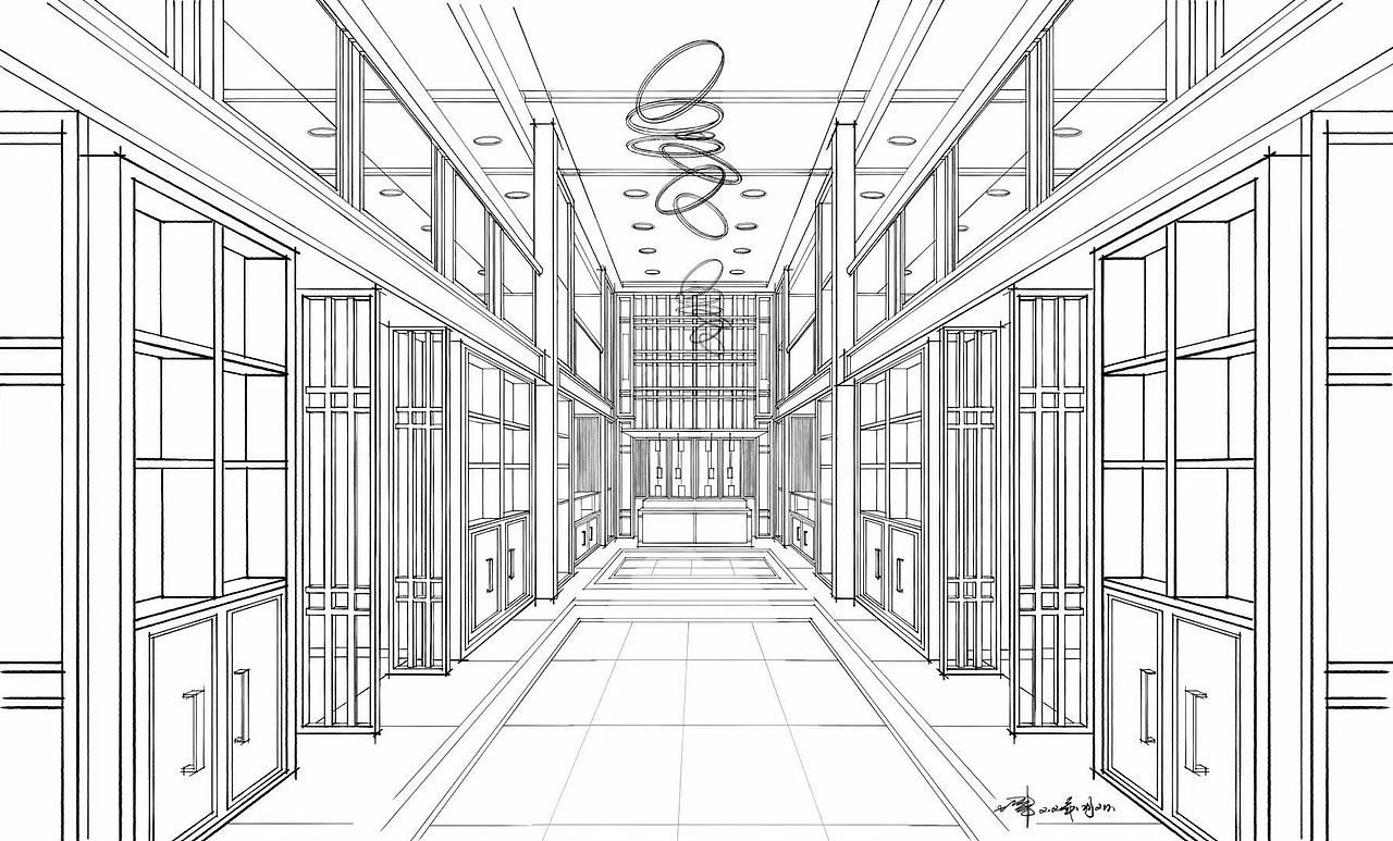纯粹室内手绘作品欣赏（图ZMjQ2MDA3NDY4） - 家装设计 - 站酷设计师纯粹手绘原创素材 - 站酷ZCOOL