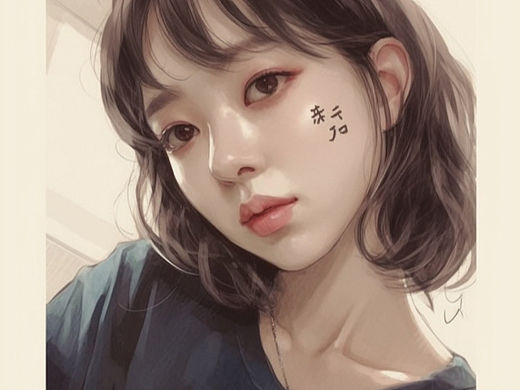 midjourney 两张小姐姐头像