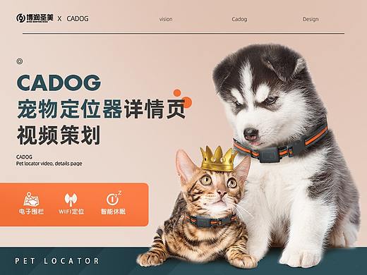 博润圣美【Cadog】宠物用品定位器详情页/视频策划